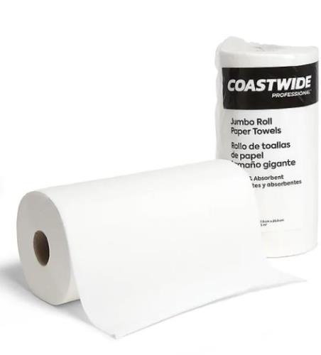 Coastwide Professional Hardwound Paper Towel, White, 6 Pack